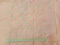 Peach Embroidery Blouse Fabric – Designer Half Pattu Blouse Material (1.25 Meter)