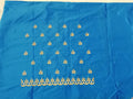 Sky Blue Embroidery Blouse Fabric – Designer Half Pattu Blouse Material (1.25 Meter)