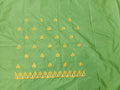 Designer Embroidery Blouse Fabric – Green Half Pattu Material (1.25 Meter)