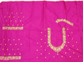 Magenta Floral Embroidery Blouse Fabric – Designer Half Pattu Blouse Material (1.25 Meter)
