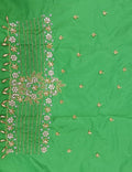 Elegant  Maggam Work Blouse Material with Handcrafted  Embroidery