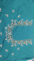 Elegant  Maggam Work Blouse Material with Handcrafted  Embroidery