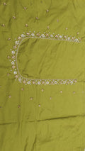 Elegant  Maggam Work Blouse Material with Handcrafted  Embroidery