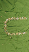 Elegant  Maggam Work Blouse Material with Handcrafted  Embroidery