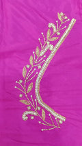Elegant  Maggam Work Blouse Material with Handcrafted  Embroidery
