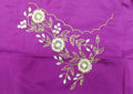 Elegant  Maggam Work Blouse Material with Handcrafted  Embroidery