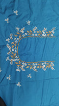 Elegant  Maggam Work Blouse Material with Handcrafted  Embroidery