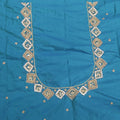 Elegant  Maggam Work Blouse Material with Handcrafted  Embroidery