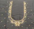 Elegant  Maggam Work Blouse Material with Handcrafted  Embroidery