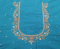 Elegant  Maggam Work Blouse Material with Handcrafted  Embroidery