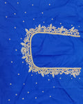 Elegant  Maggam Work Blouse Material with Handcrafted  Embroidery