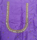 Elegant  Maggam Work Blouse Material with Handcrafted  Embroidery