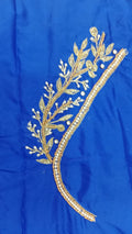 Elegant  Maggam Work Blouse Material with Handcrafted  Embroidery