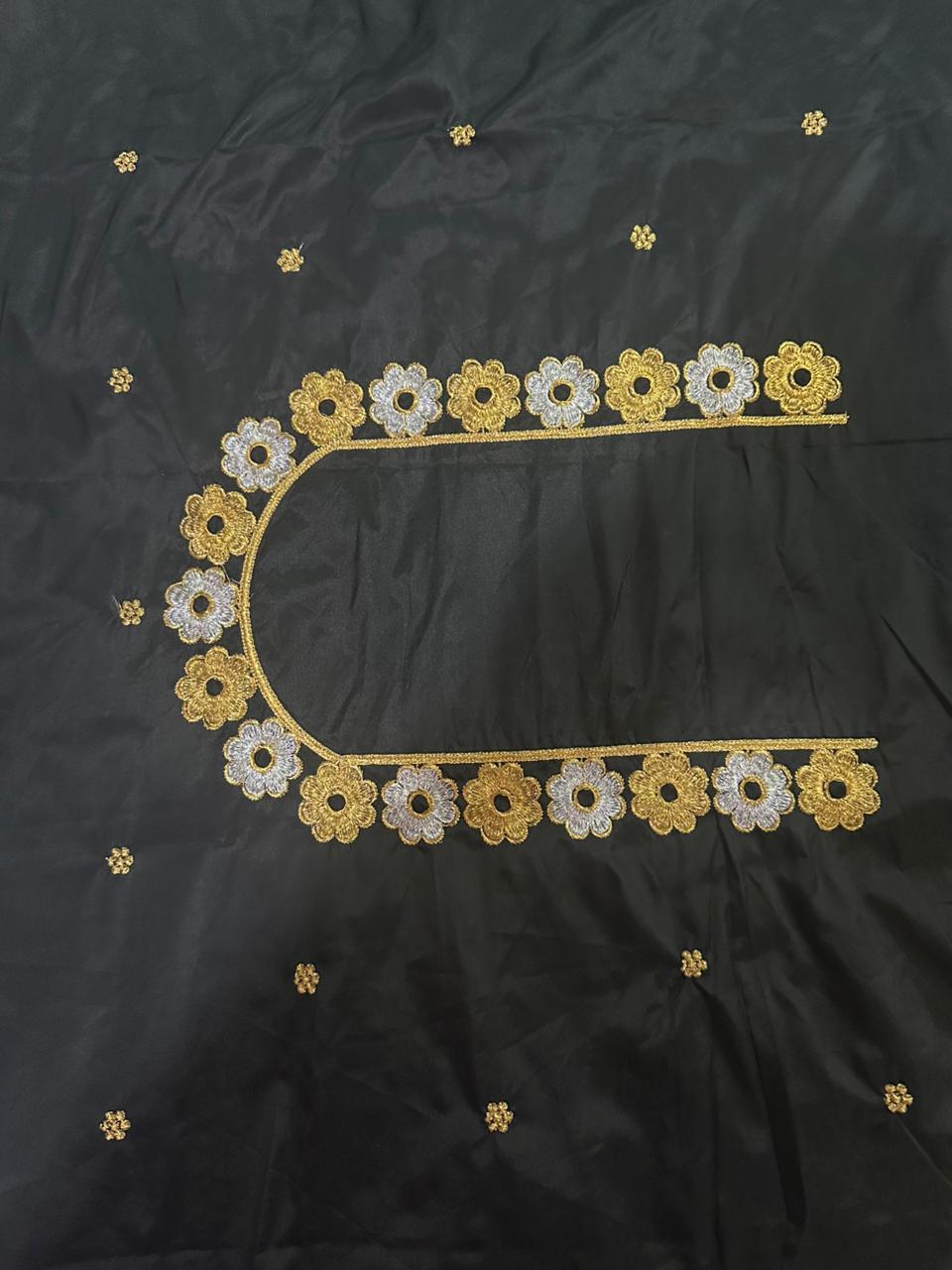 Embroidery Blouse Fabric – Designer Half Pattu Blouse Material (1.25 Meter)