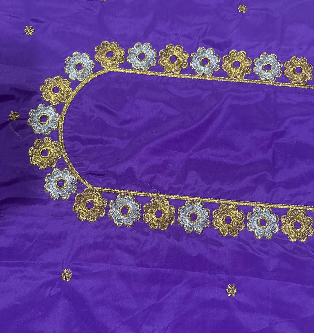 Embroidery Blouse Fabric – Designer Half Pattu Blouse Material (1.25 Meter)