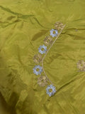 Embroidery Blouse Fabric – Designer Half Pattu Blouse Material (1.25 Meter)