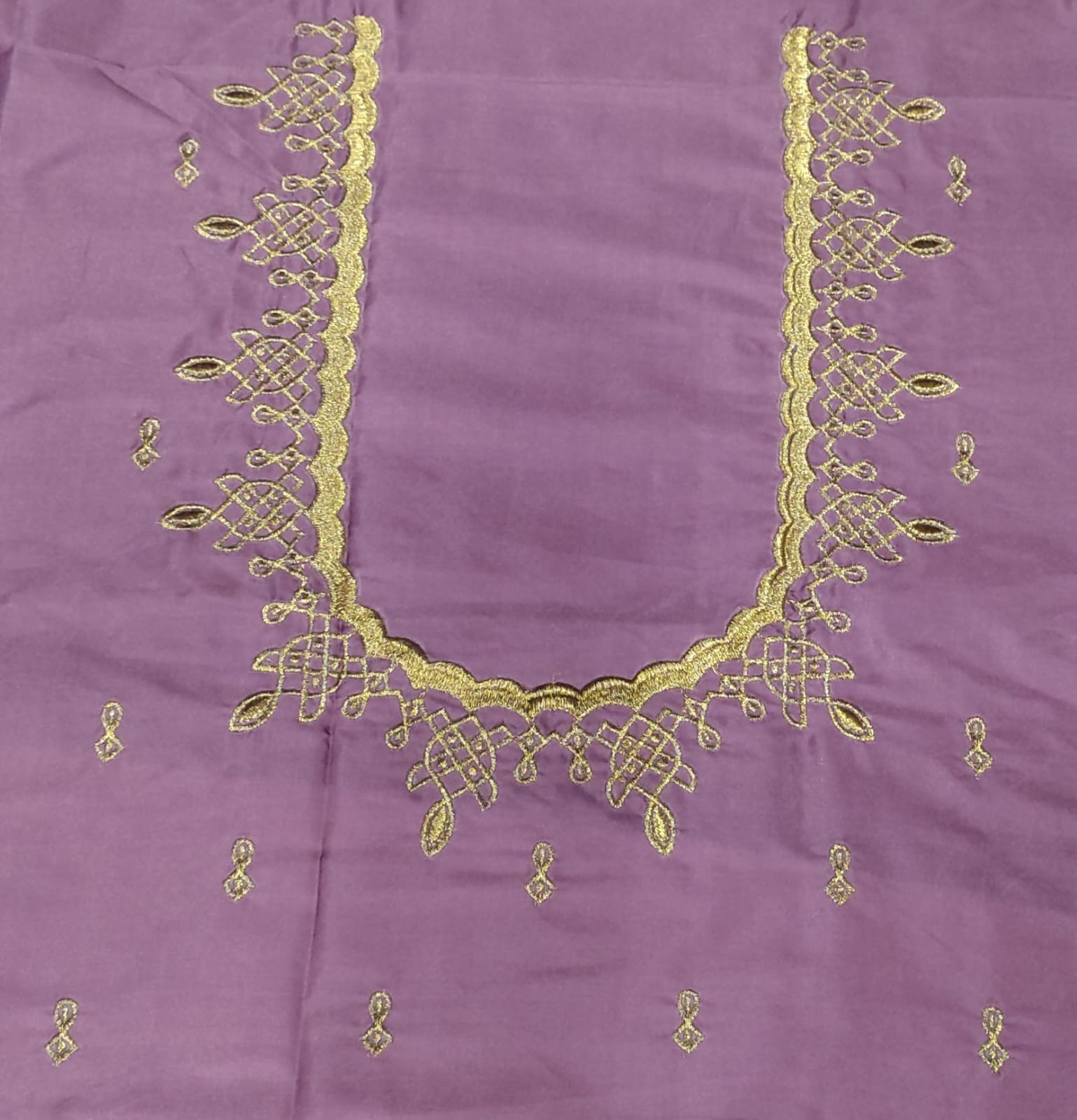Embroidery Blouse Fabric – Designer Half Pattu Blouse Material (1.25 Meter)