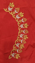 Embroidery Blouse Fabric – Designer Half Pattu Blouse Material (1.25 Meter)