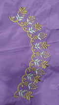 Embroidery Blouse Fabric – Designer Half Pattu Blouse Material (1.25 Meter)