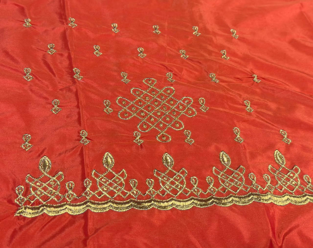 Embroidery Blouse Fabric – Designer Half Pattu Blouse Material (1.25 Meter) emb01