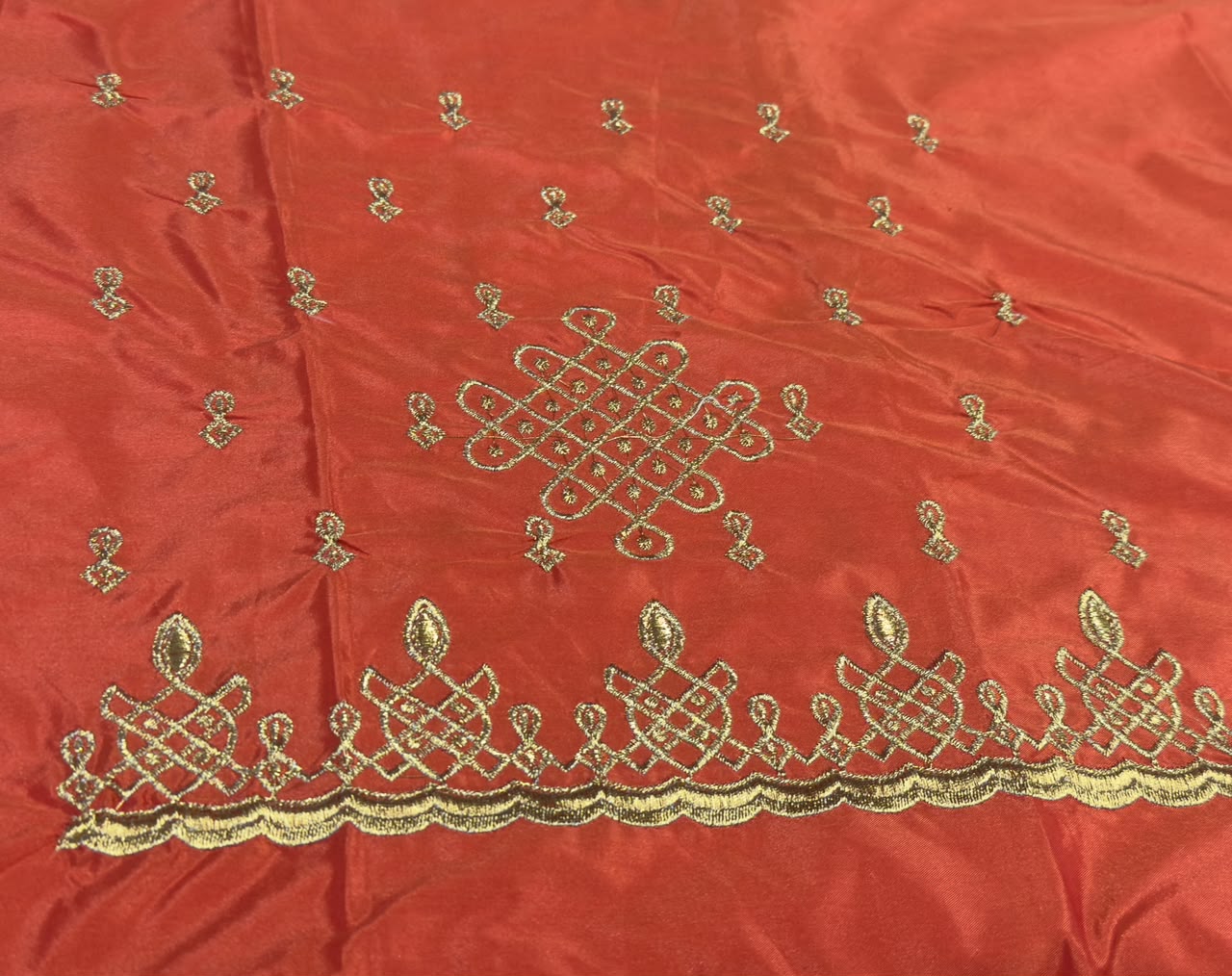 Embroidery Blouse Fabric – Designer Half Pattu Blouse Material (1.25 Meter) emb01