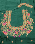 Embroidery Blouse Fabric – Designer Half Pattu Blouse Material (1.25 Meter)