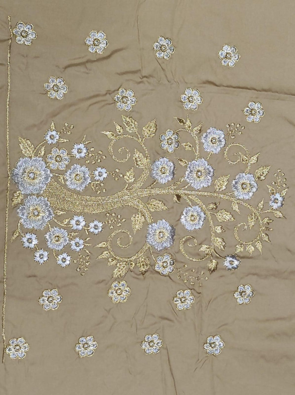 Embroidery Blouse Fabric – Designer Half Pattu Blouse Material (1.25 Meter)