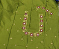 Embroidery Blouse Fabric – Designer Half Pattu Blouse Material (1.25 Meter)