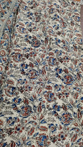 uppada pattu checks saree with kalamkari digital print border