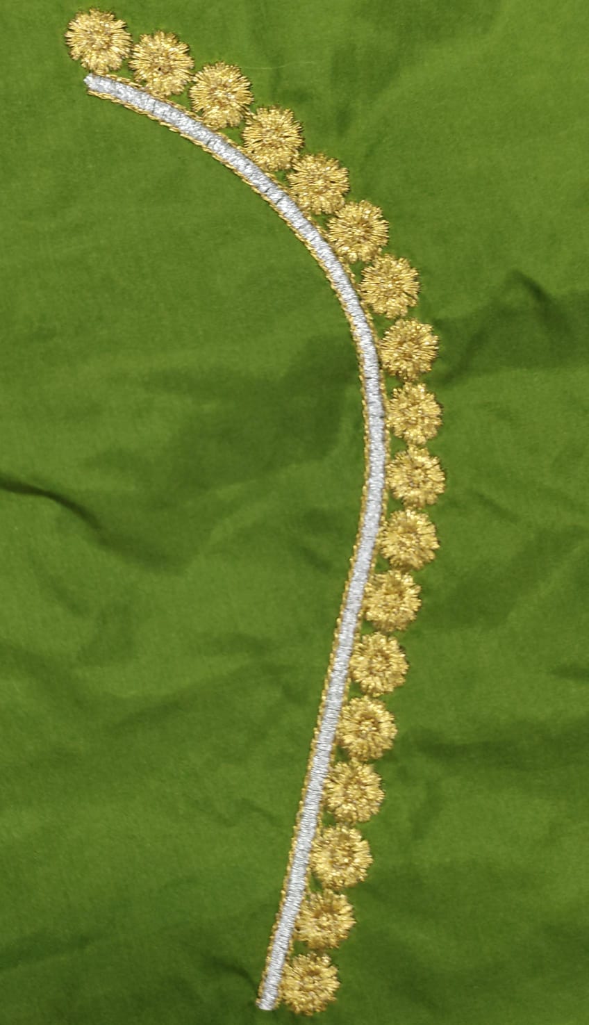 Embroidery Blouse Fabric – Designer Half Pattu Blouse Material (1.25 Meter)