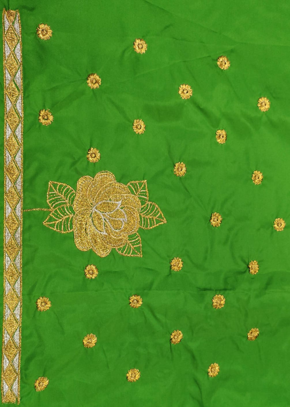 Embroidery Blouse Fabric – Designer Half Pattu Blouse Material (1.25 Meter)