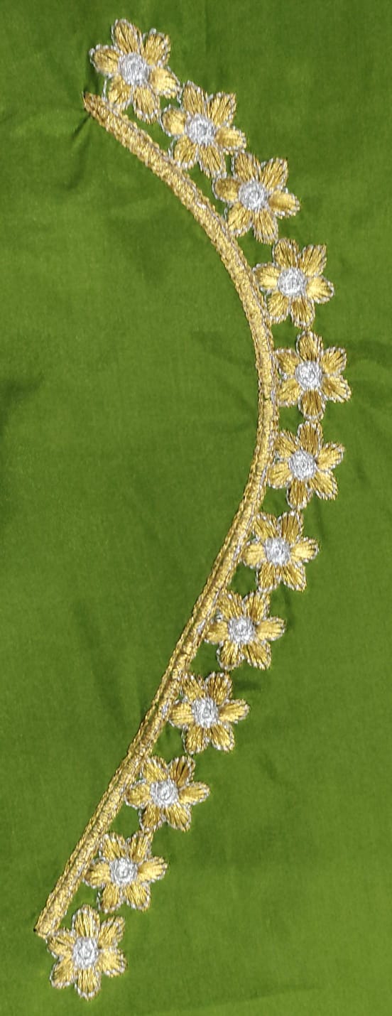 Embroidery Blouse Fabric – Designer Half Pattu Blouse Material (1.25 Meter) (Copy)