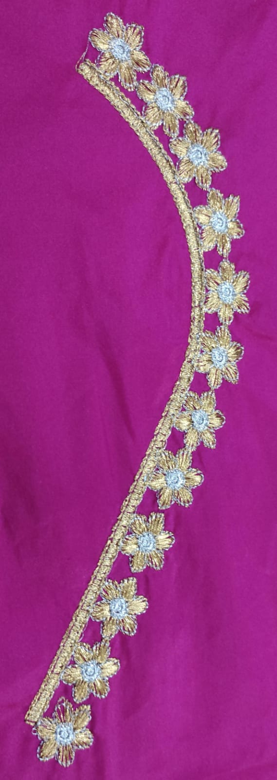 Embroidery Blouse Fabric – Designer Half Pattu Blouse Material (1.25 Meter)