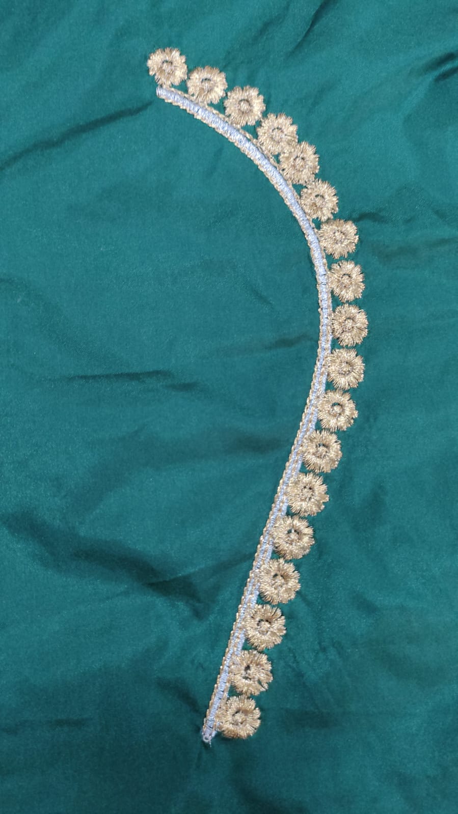 Embroidery Blouse Fabric – Designer Half Pattu Blouse Material (1.25 Meter)