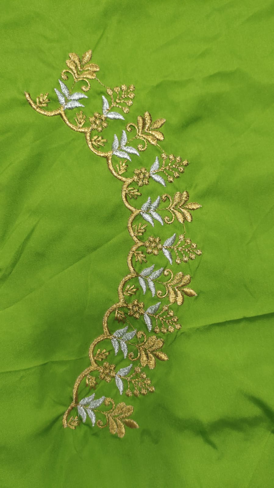 Embroidery Blouse Fabric – Designer Half Pattu Blouse Material (1.25 Meter)