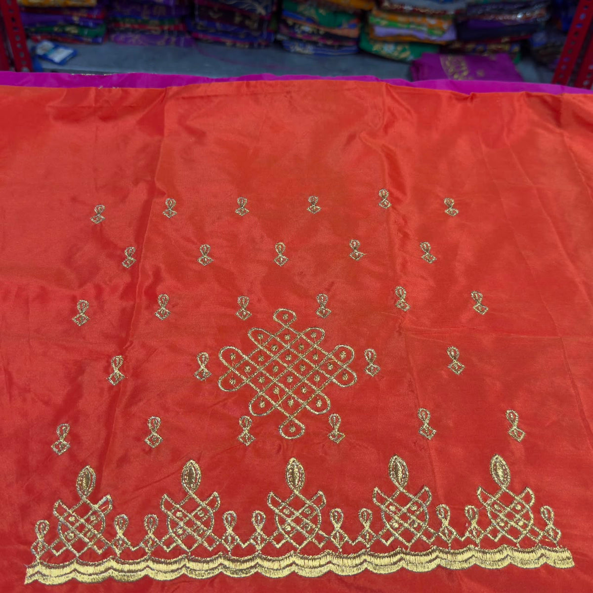 Embroidery Blouse Fabric – Designer Half Pattu Blouse Material (1.25 Meter) emb01