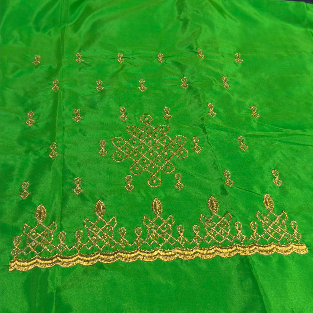 Embroidery Blouse Fabric – Designer Half Pattu Blouse Material (1.25 Meter) emb01