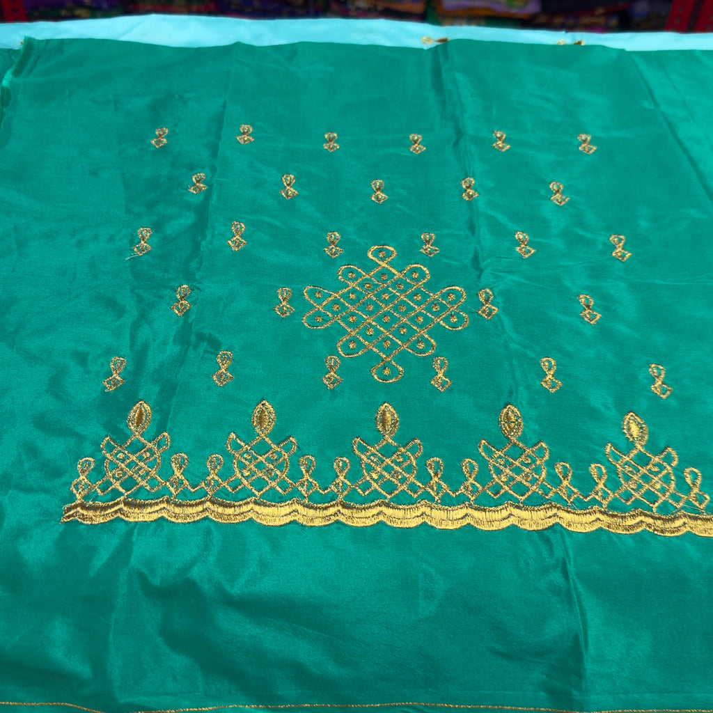 Embroidery Blouse Fabric – Designer Half Pattu Blouse Material (1.25 Meter) emb01