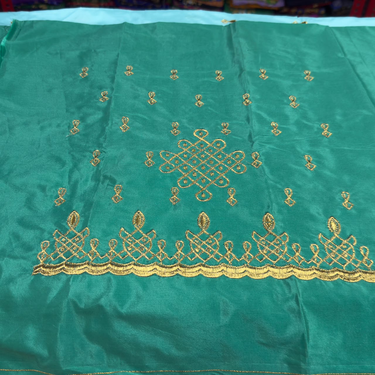 Embroidery Blouse Fabric – Designer Half Pattu Blouse Material (1.25 Meter) emb01