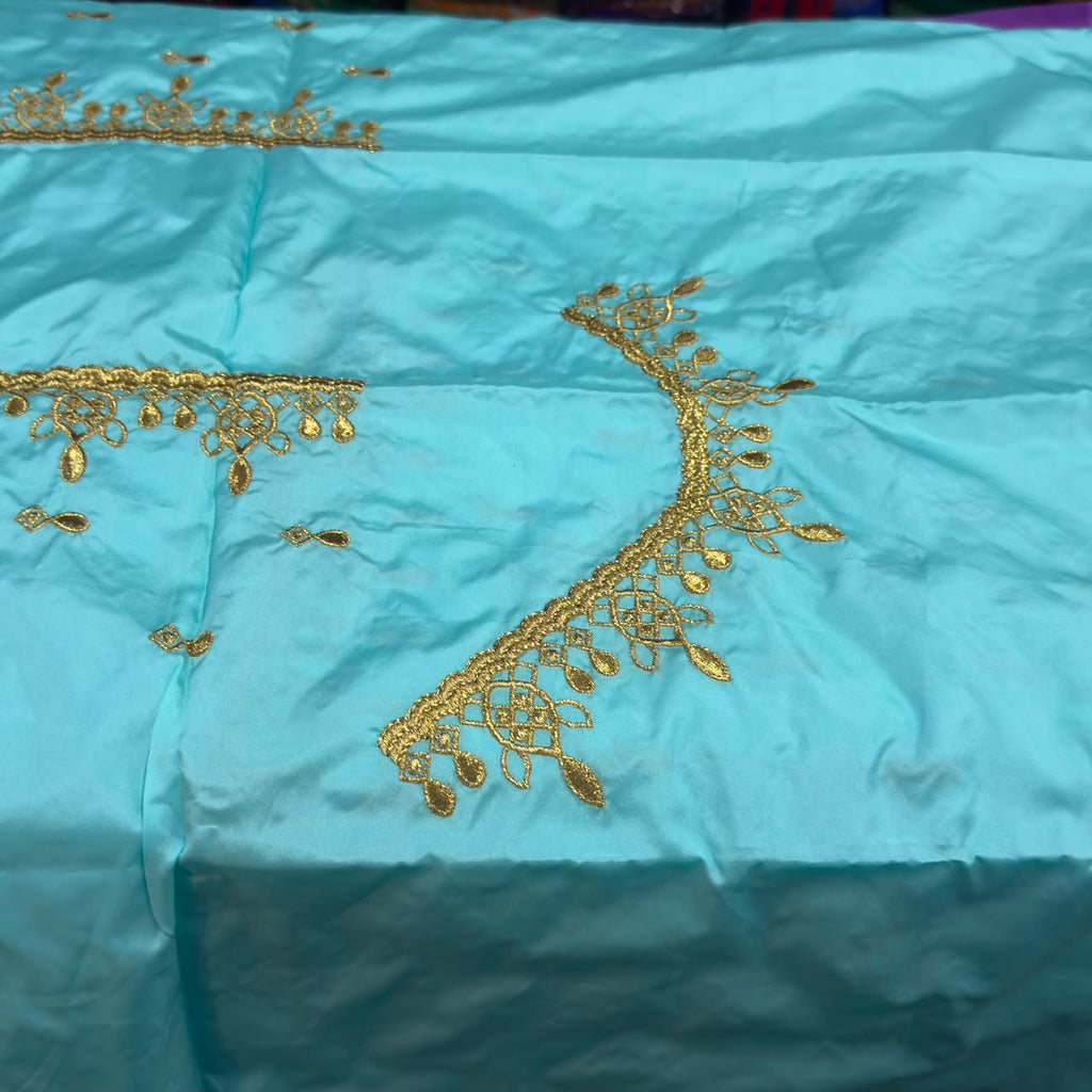 Embroidery Blouse Fabric – Designer Half Pattu Blouse Material (1.25 Meter) emb01