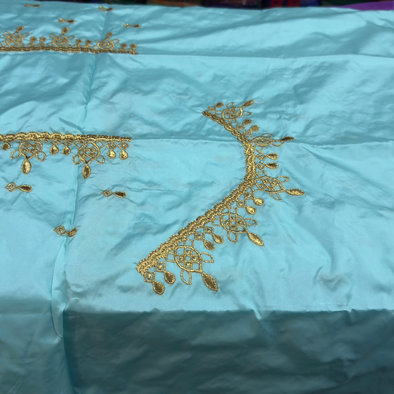 Embroidery Blouse Fabric – Designer Half Pattu Blouse Material (1.25 Meter) emb01