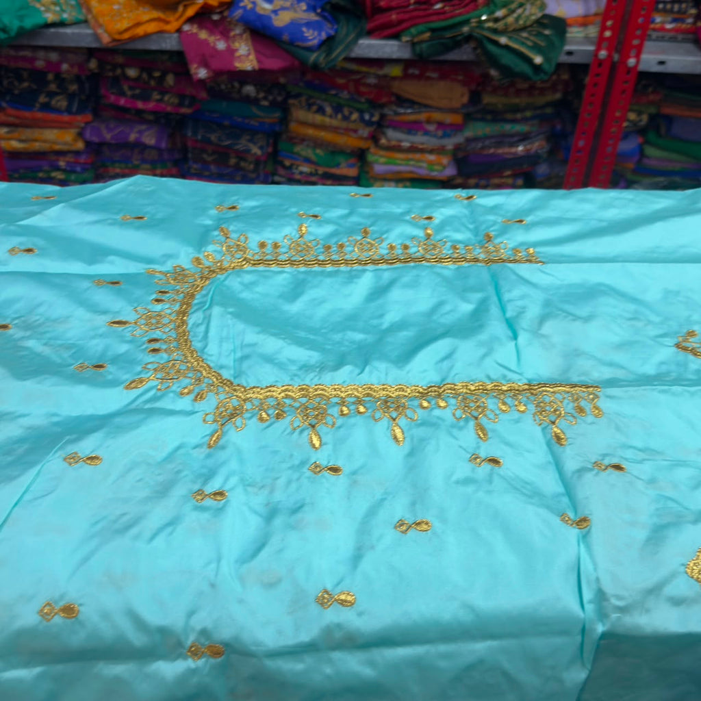 Embroidery Blouse Fabric – Designer Half Pattu Blouse Material (1.25 Meter) emb01