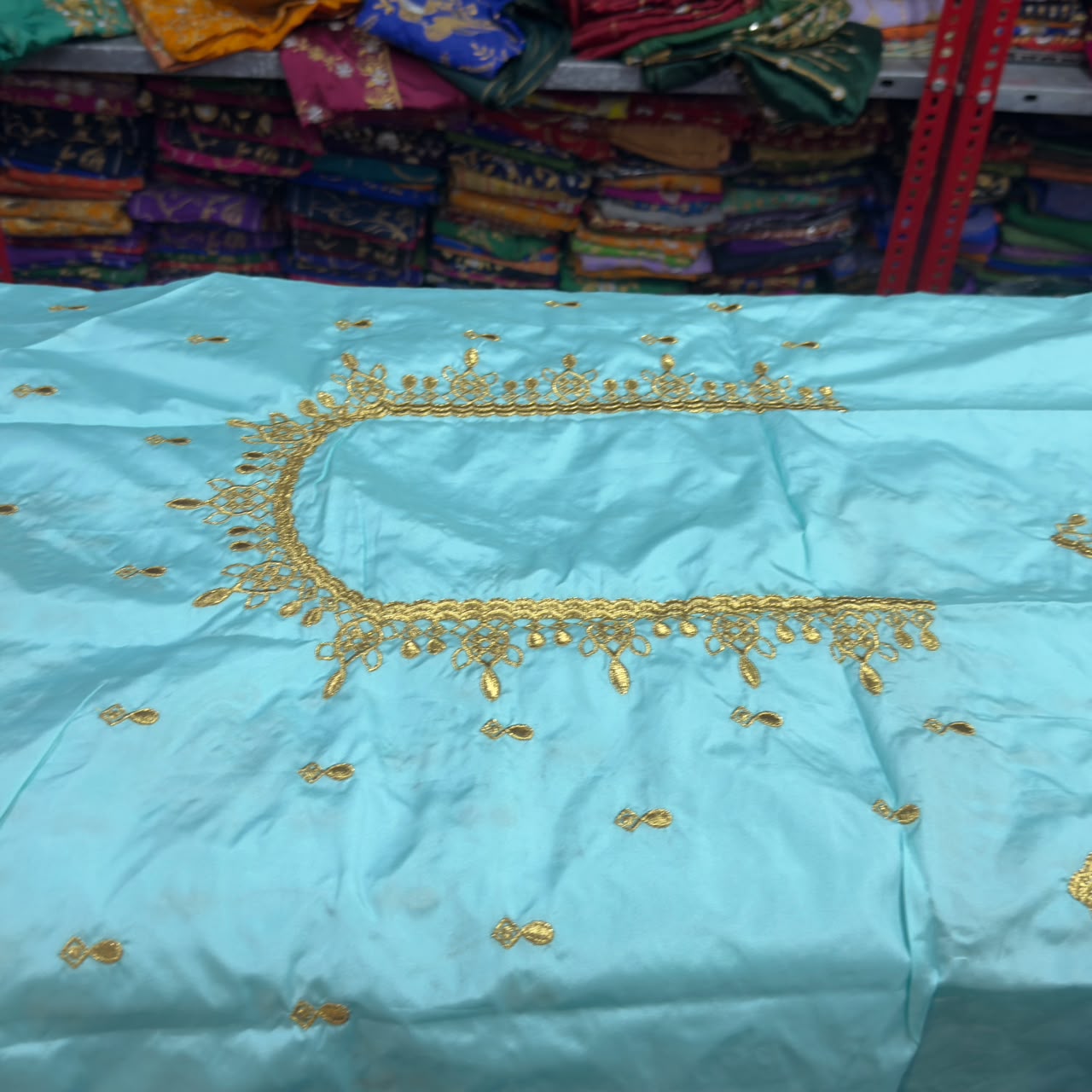 Embroidery Blouse Fabric – Designer Half Pattu Blouse Material (1.25 Meter) emb01