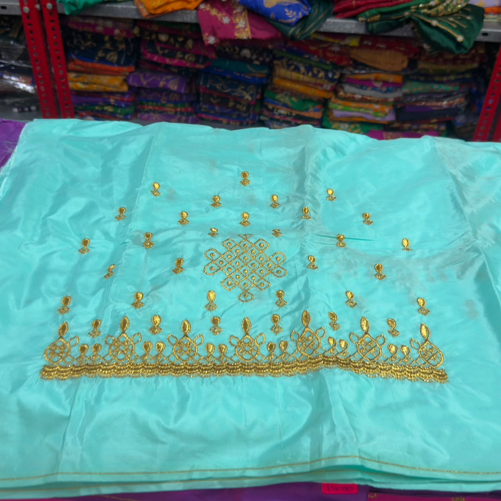 Embroidery Blouse Fabric – Designer Half Pattu Blouse Material (1.25 Meter) emb01