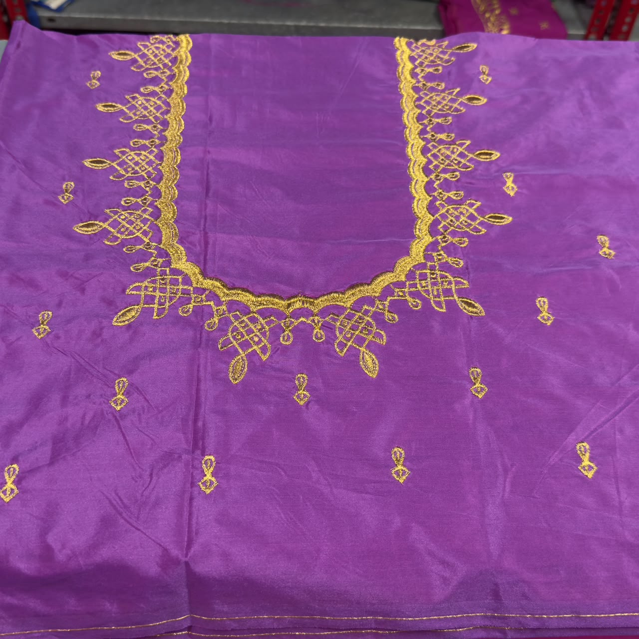 Embroidery Blouse Fabric – Designer Half Pattu Blouse Material (1.25 Meter) emb01