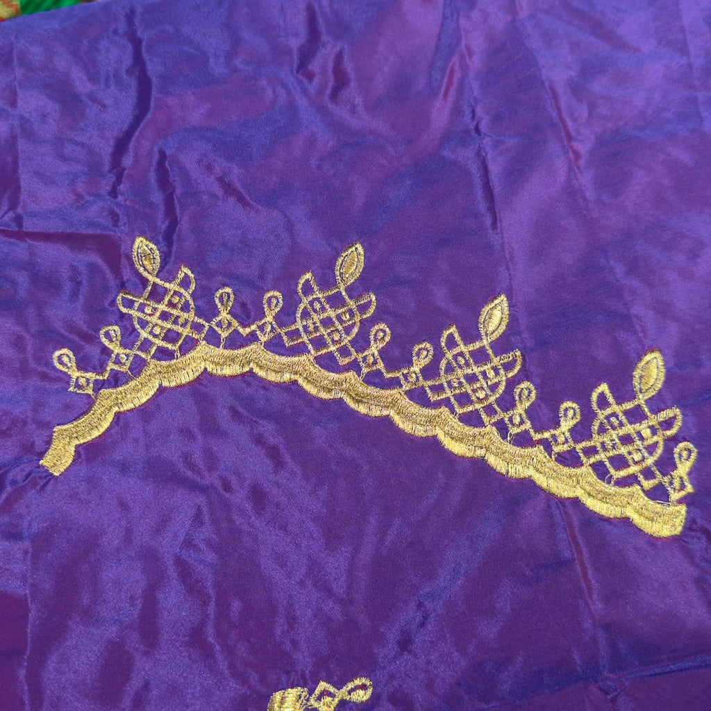 Embroidery Blouse Fabric – Designer Half Pattu Blouse Material (1.25 Meter) emb01