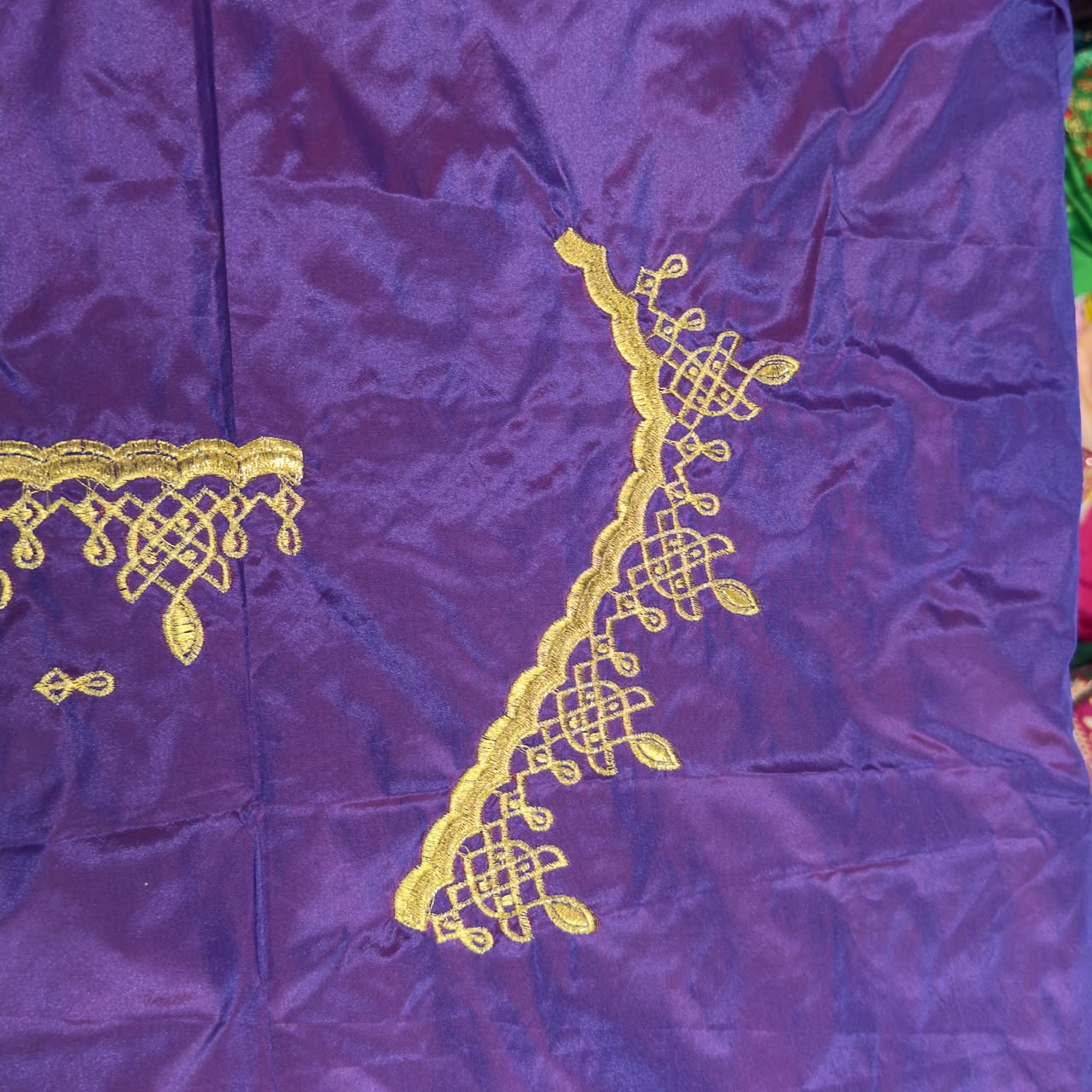 Embroidery Blouse Fabric – Designer Half Pattu Blouse Material (1.25 Meter) emb01