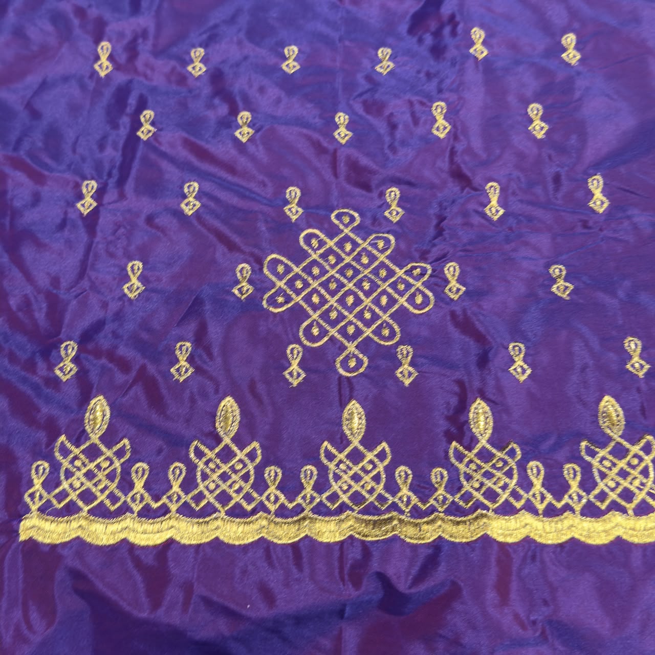 Embroidery Blouse Fabric – Designer Half Pattu Blouse Material (1.25 Meter) emb01