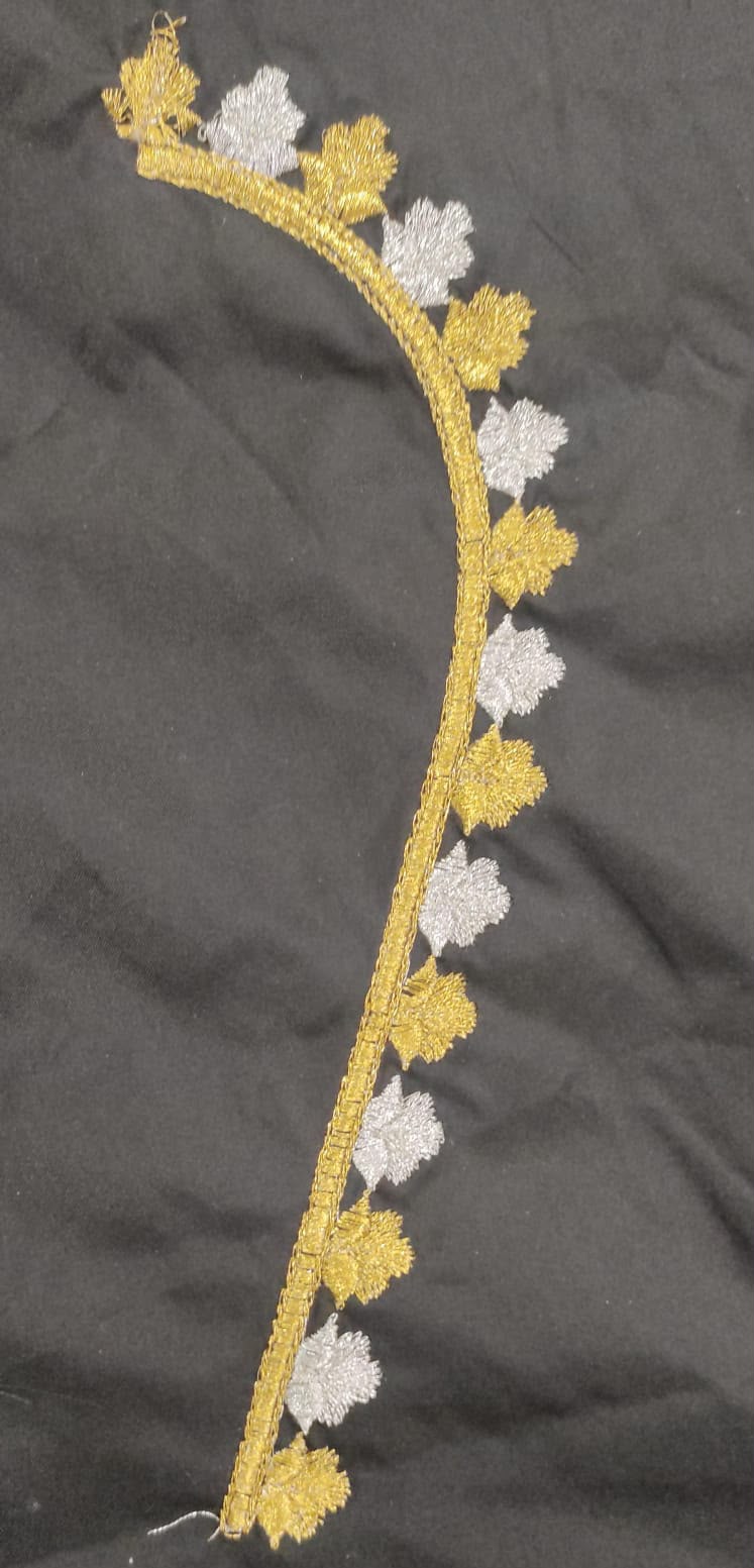 Embroidery Blouse Fabric – Designer Half Pattu Blouse Material (1.25 Meter)